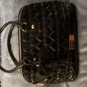 Black patent leather bag